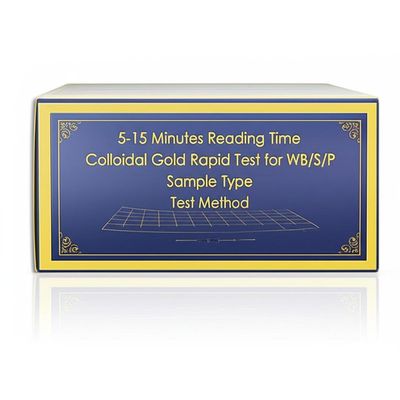 5-15 Minutes Reading Time Colloidal Gold Rapid Test for WB/S/P Sample Type Test Method