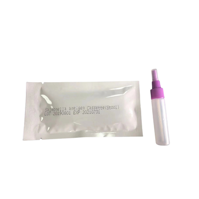 24 شهراً مدة الصلاحية اختبار المضاد للفيروسات السلمونيلا التيفويدية S. typhoid Cassett Gold Colloidal Rapid Test Cassette