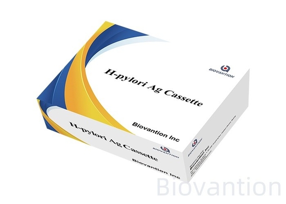 كاسيت اختبار ديناميكي سريع لـ Hpylori Ag Reagent للتشخيص البشري لـ WB/S/P
