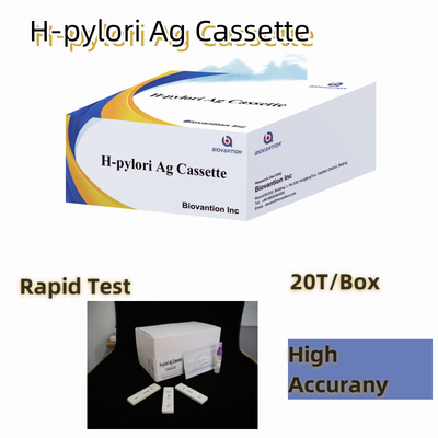 كاسيت اختبار ديناميكي سريع لـ Hpylori Ag Reagent للتشخيص البشري لـ WB/S/P
