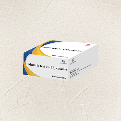 الملاريا Pf اختبار مجموعة اختبار سريع المفاعل IVD الكشف عن المفاعلات دقة عالية للبشر
