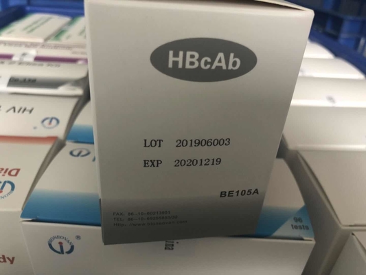 مبيعات ساخنة المفاعل التشخيصي للاستخدام البشري مع 96 اختبار Hbc الأجسام المضادة HBcAb Elisa Kit
