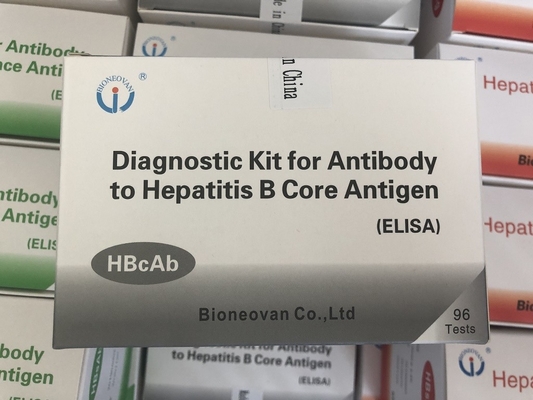 مبيعات ساخنة المفاعل التشخيصي للاستخدام البشري مع 96 اختبار Hbc الأجسام المضادة HBcAb Elisa Kit