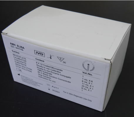 حزمة اختبار هرمون المولير ضد هرمون AMH Elisa للاستخدام البشري مع البلازما في المصل