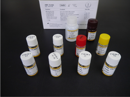 حزمة اختبار هرمون المولير ضد هرمون AMH Elisa للاستخدام البشري مع البلازما في المصل