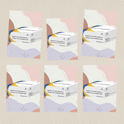 اختبار سريع دقيق للذهب الكولويدي IgM أجسام مضادة لفيروس السرطان في شكل كاسيت / شريط للحصول على النتائج