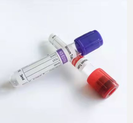 أنابيب جمع الدم المفرغة للاستعمال مرة واحدة EDTA K2 EDTA K3 Vacutainer