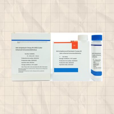 كاشف ASO عالي الحساسية مع 96 اختبارًا باستخدام طريقة التوربيديمترية المناعية باللاتكس للتشخيص الدقيق