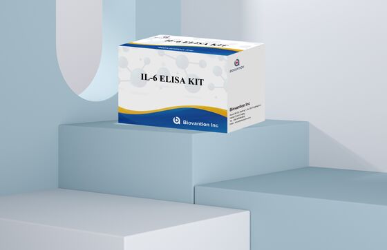IL-6 Interleukin-6 Human ELISA Kit مع دقة 99٪ 24 شهرًا و 96 اختبارًا / Kit
